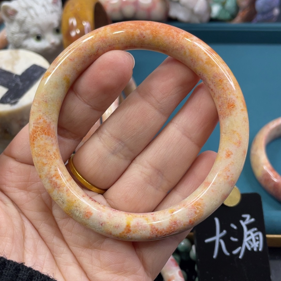 未镶嵌手镯硅化玉