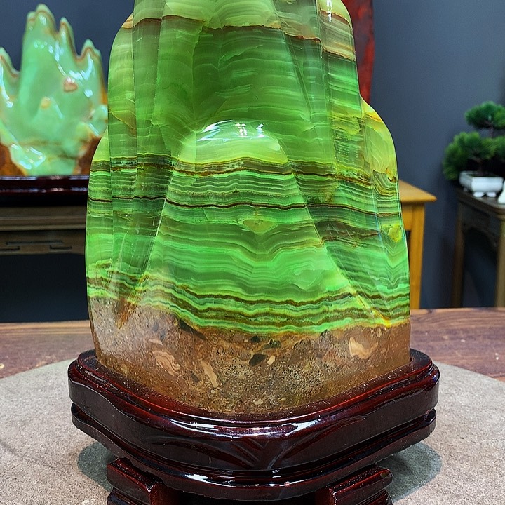 石材靠山摆件创意