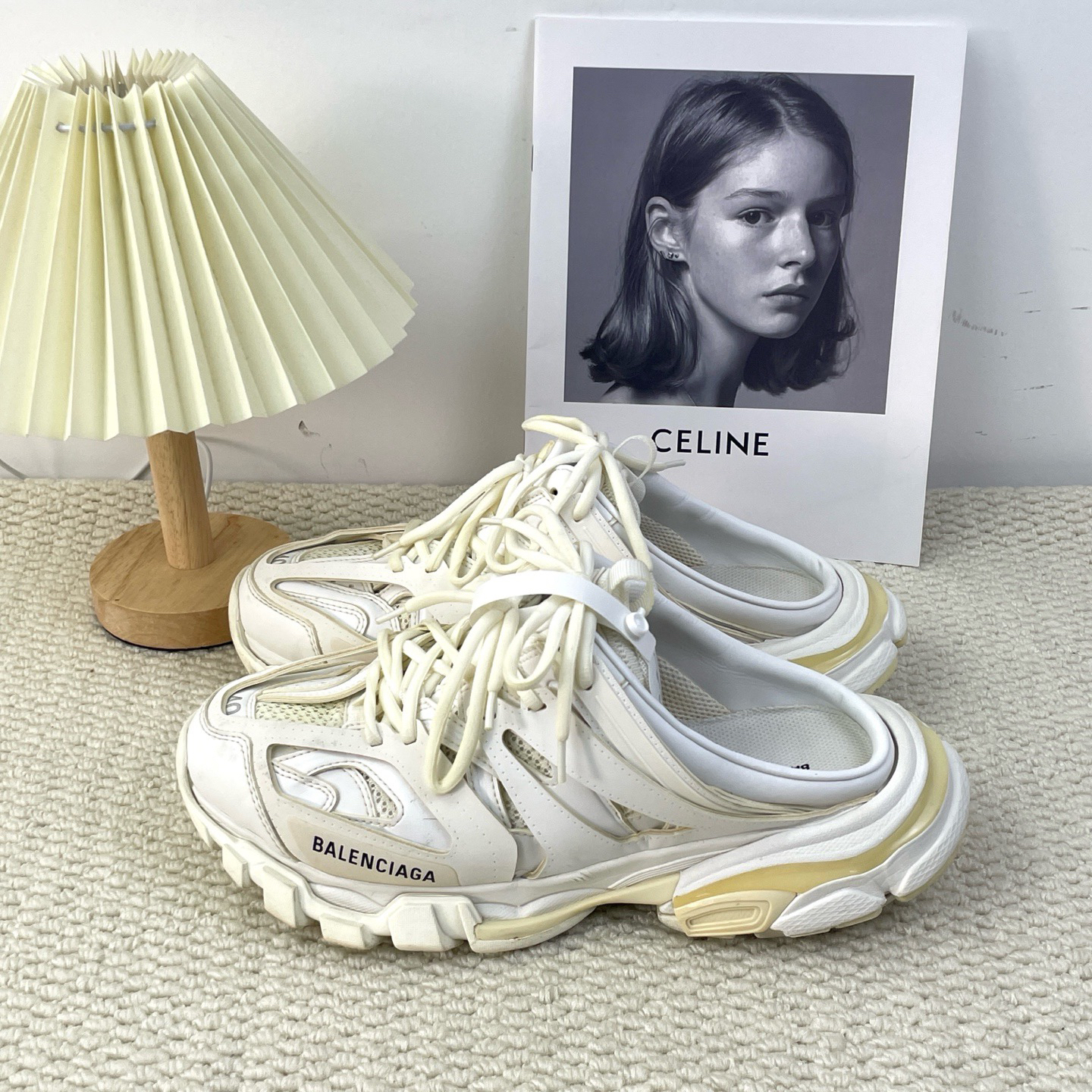 95新 Balenciaga/巴黎世家 4549/Track 圆头套脚 速干包头拖鞋