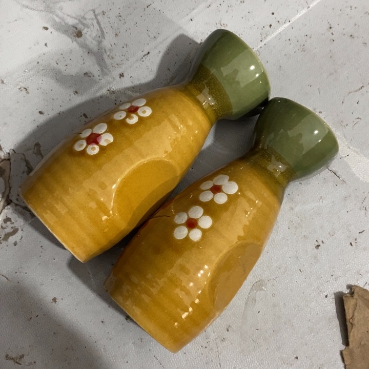 瓷片五厂手绘温酒壶一对