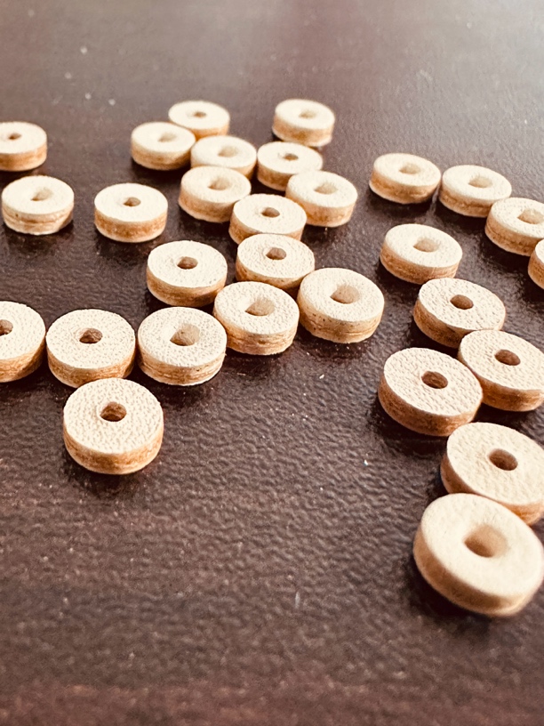 正宗牛皮隔片06×0.2，30个