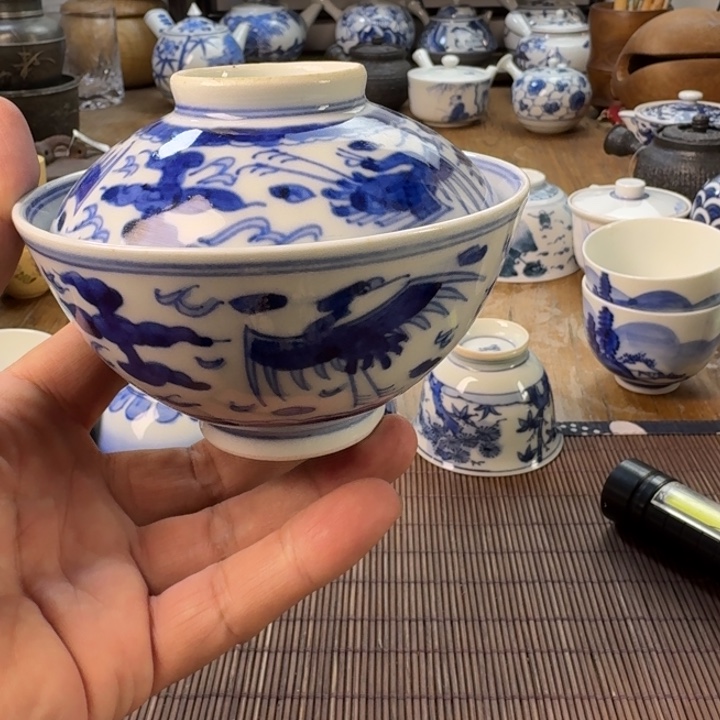 w***色青花瓷器杯子茶具