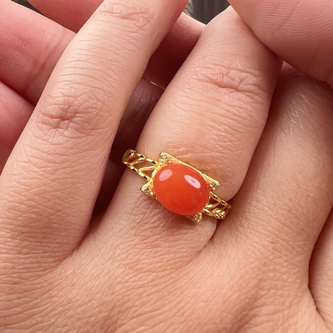 南红玛瑙戒指未镶嵌