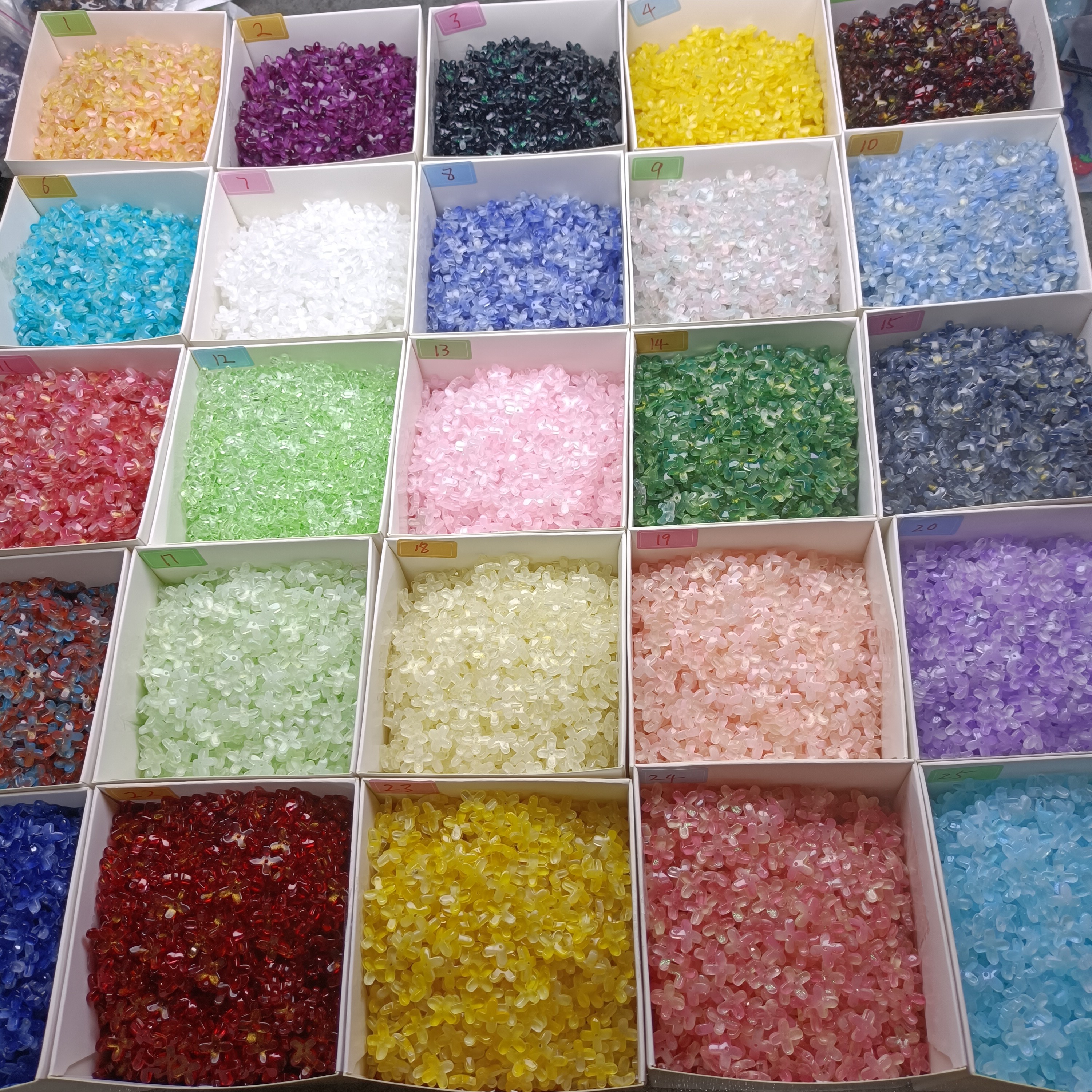 琉璃配饰千款手工串珠彩色琉璃珠网红diy发簪耳坠手串制作配件