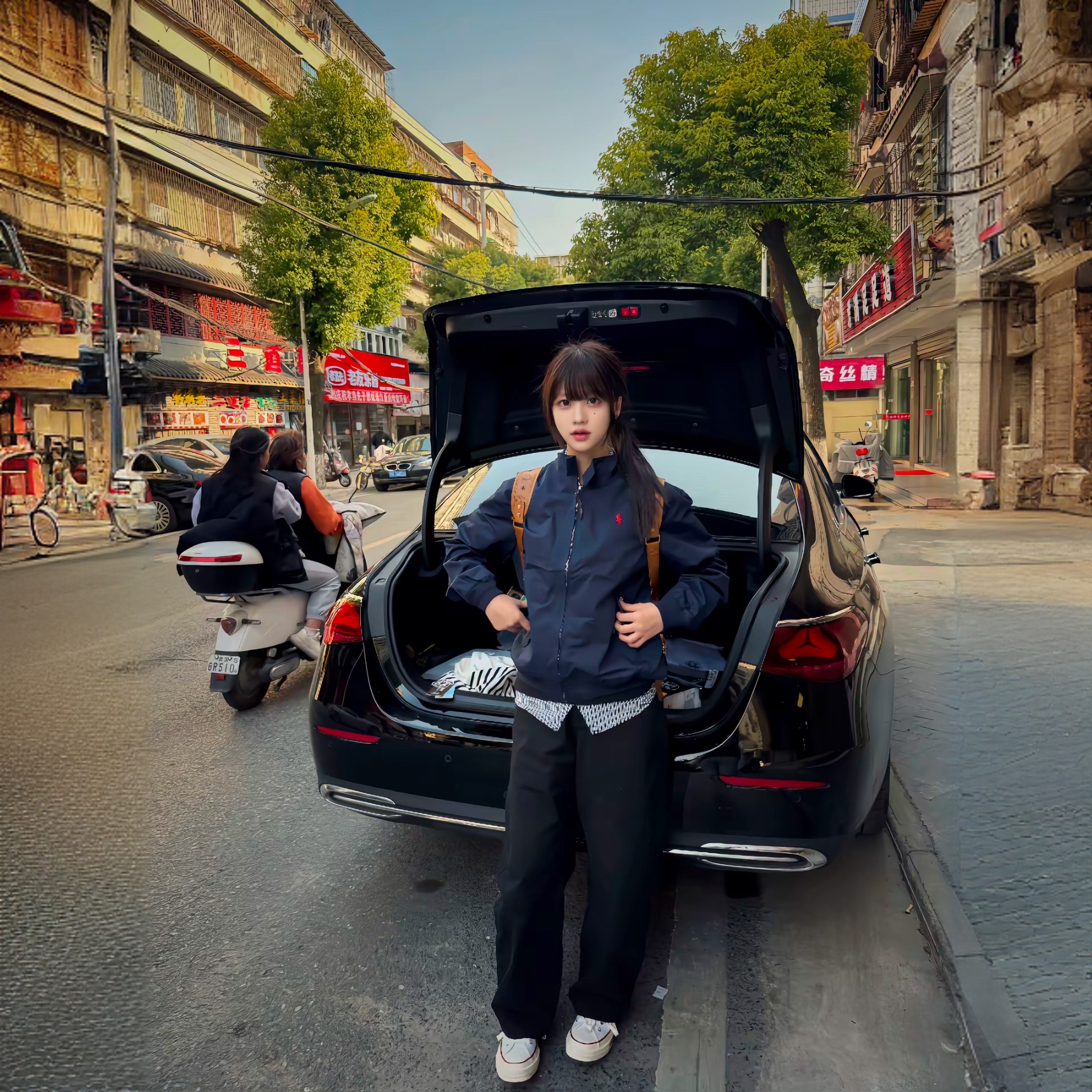 正确版2025春秋美式刺绣立领纯棉夹克明星同款小马先生工装外套男