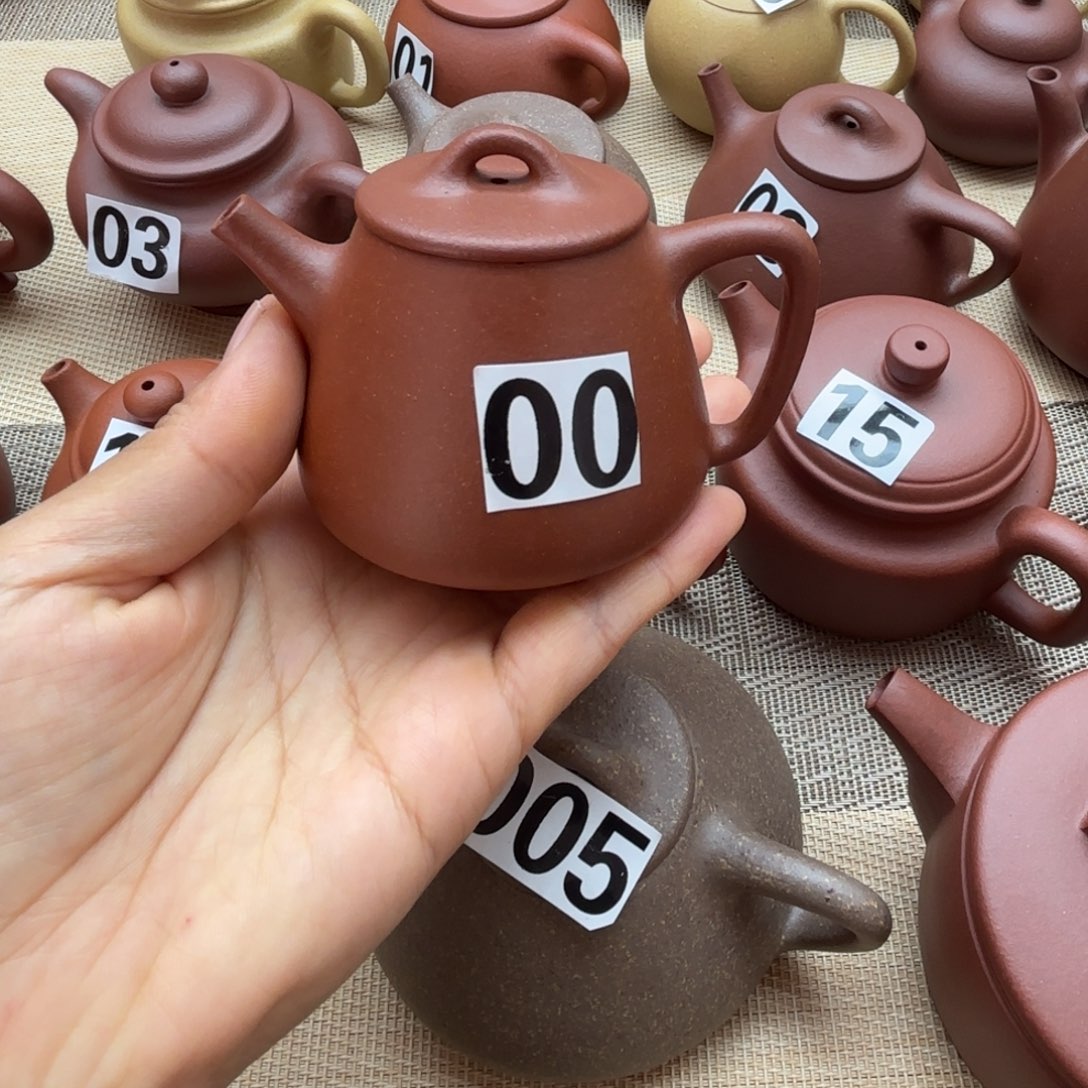 紫砂茶壶红降坡高瓢110cc