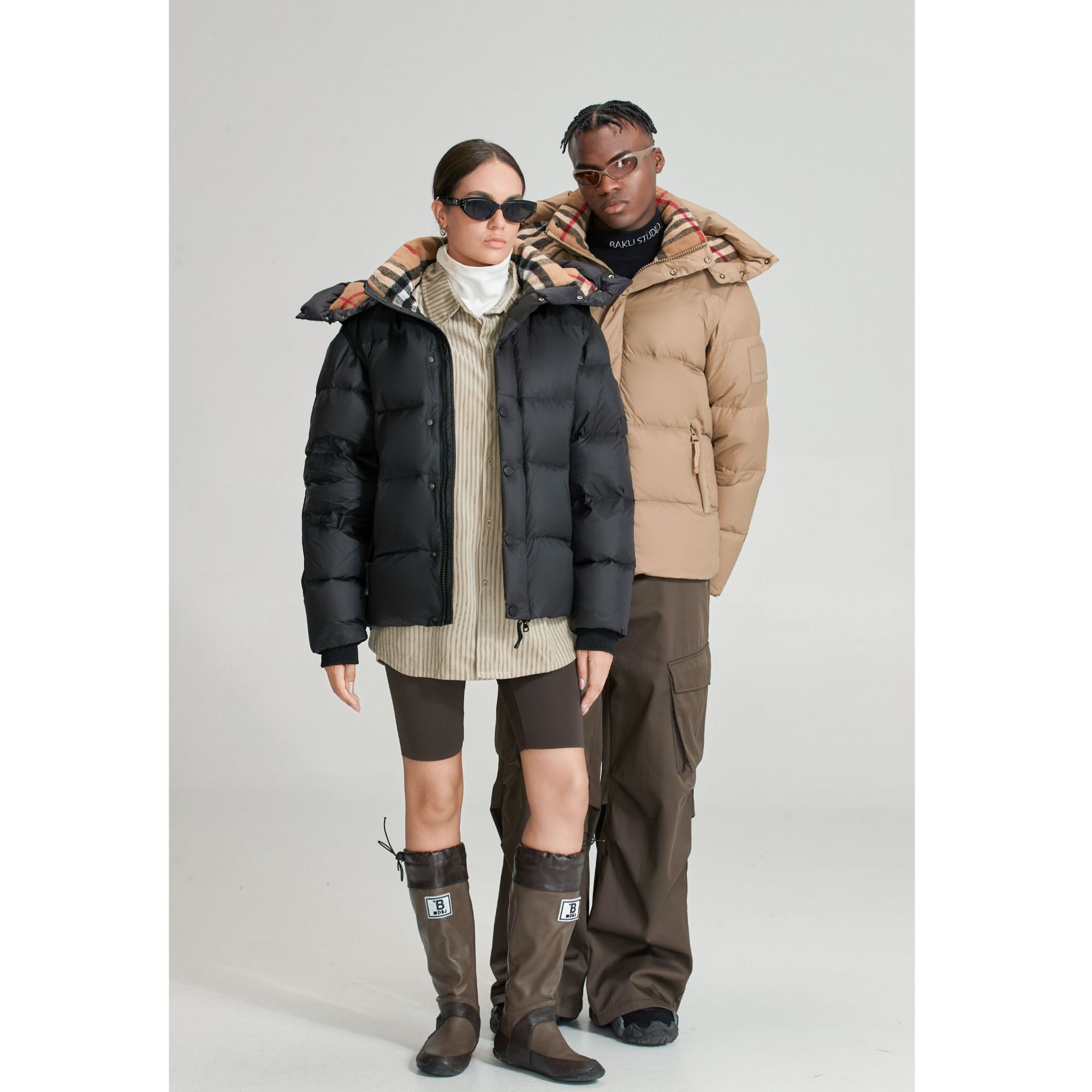 【明星同款】冬季可拆卸袖子情侣羽绒服4010