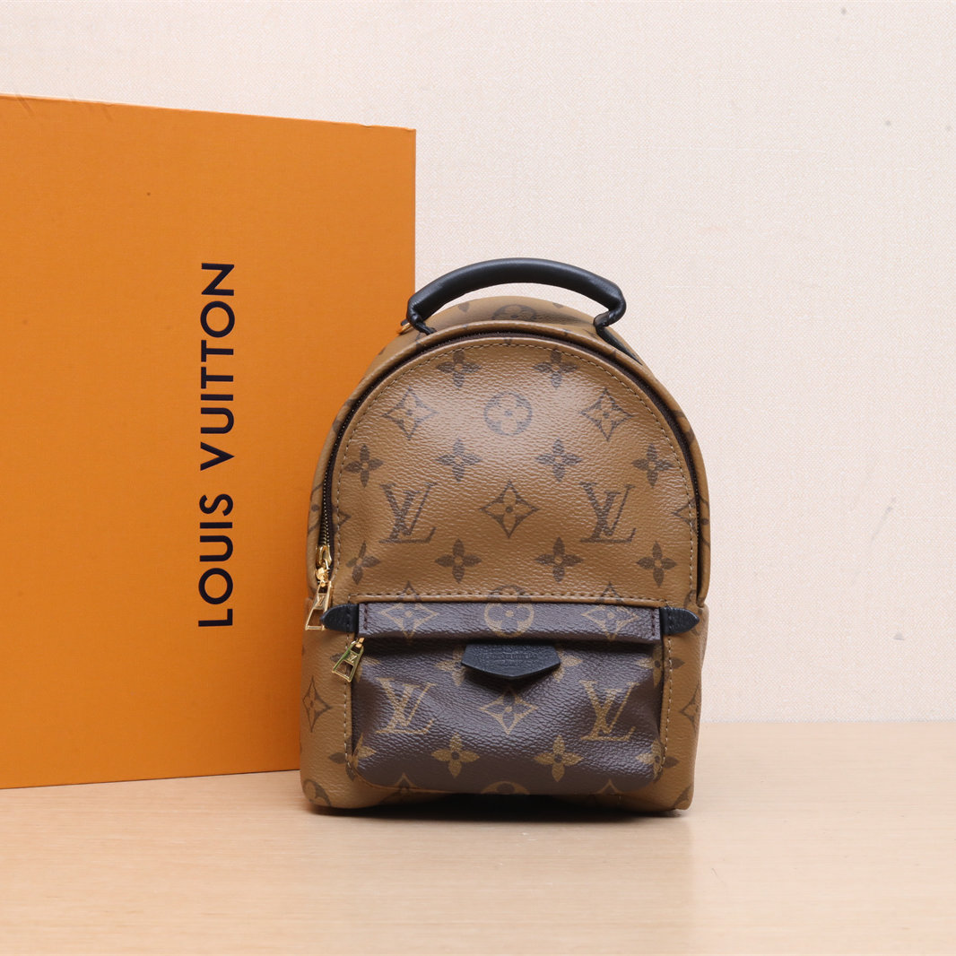 99新 LouisVuitton/路易威登 小花Jerry活动 小书包 Mini 17 老花