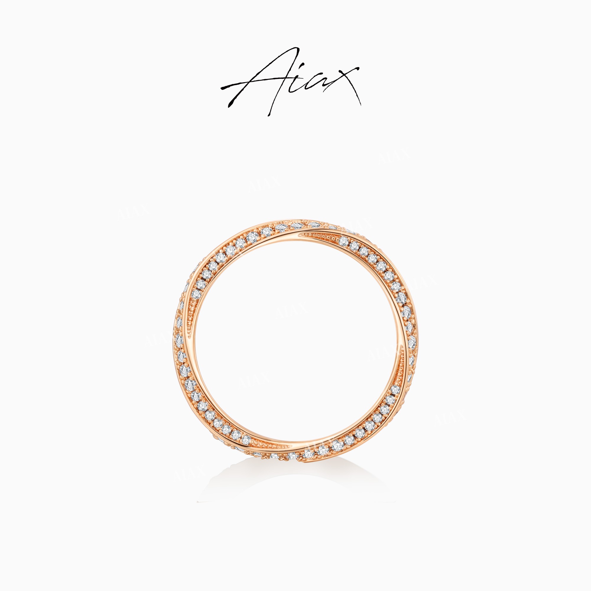 AIAX 出游季 夏上新 轻奢首饰精致小众高级感扭花戒指女款TSS7973