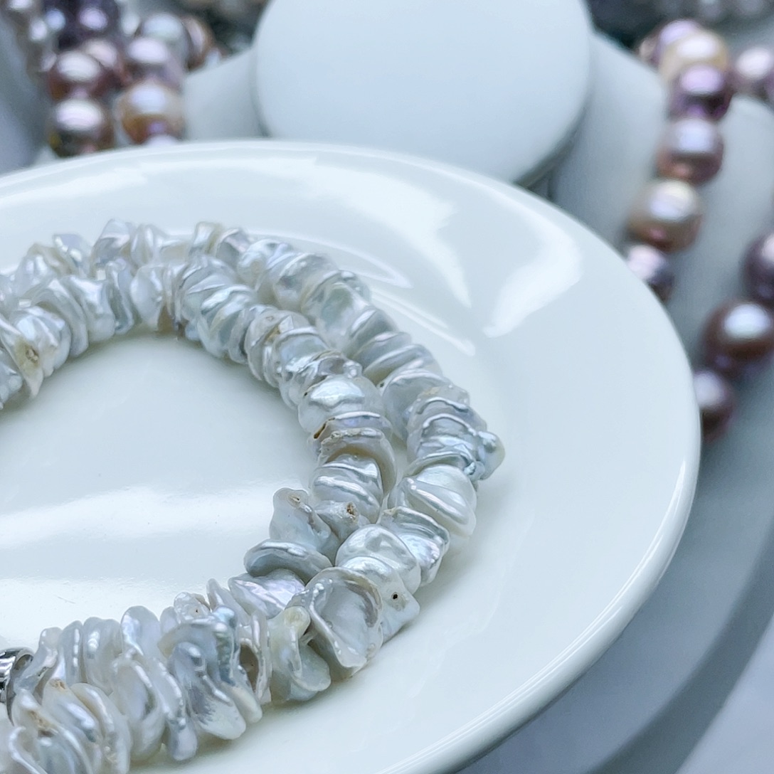 淡水珍珠颈饰钛钢