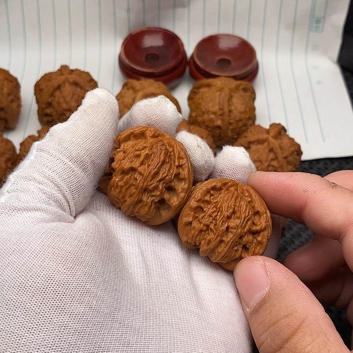 核桃手串/手链拼接白狮子13