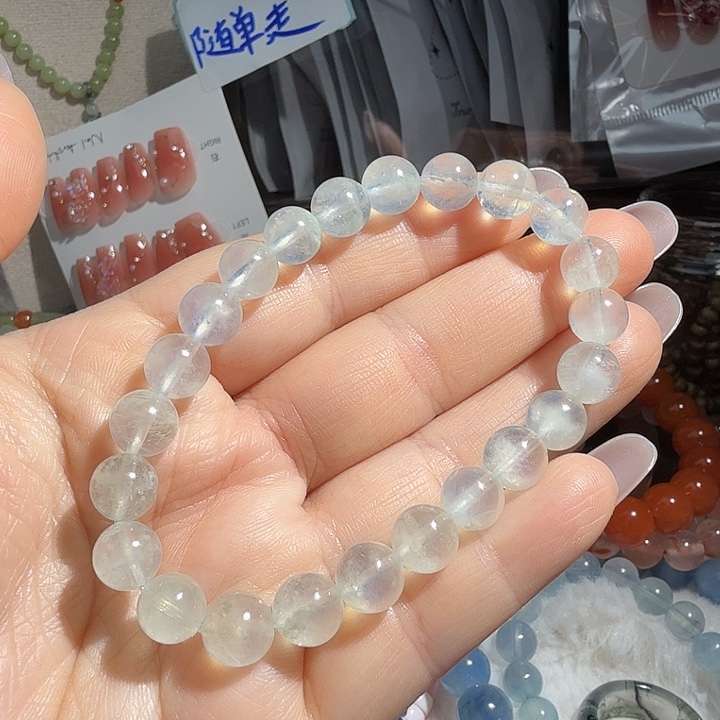 未镶嵌水晶手链海蓝宝