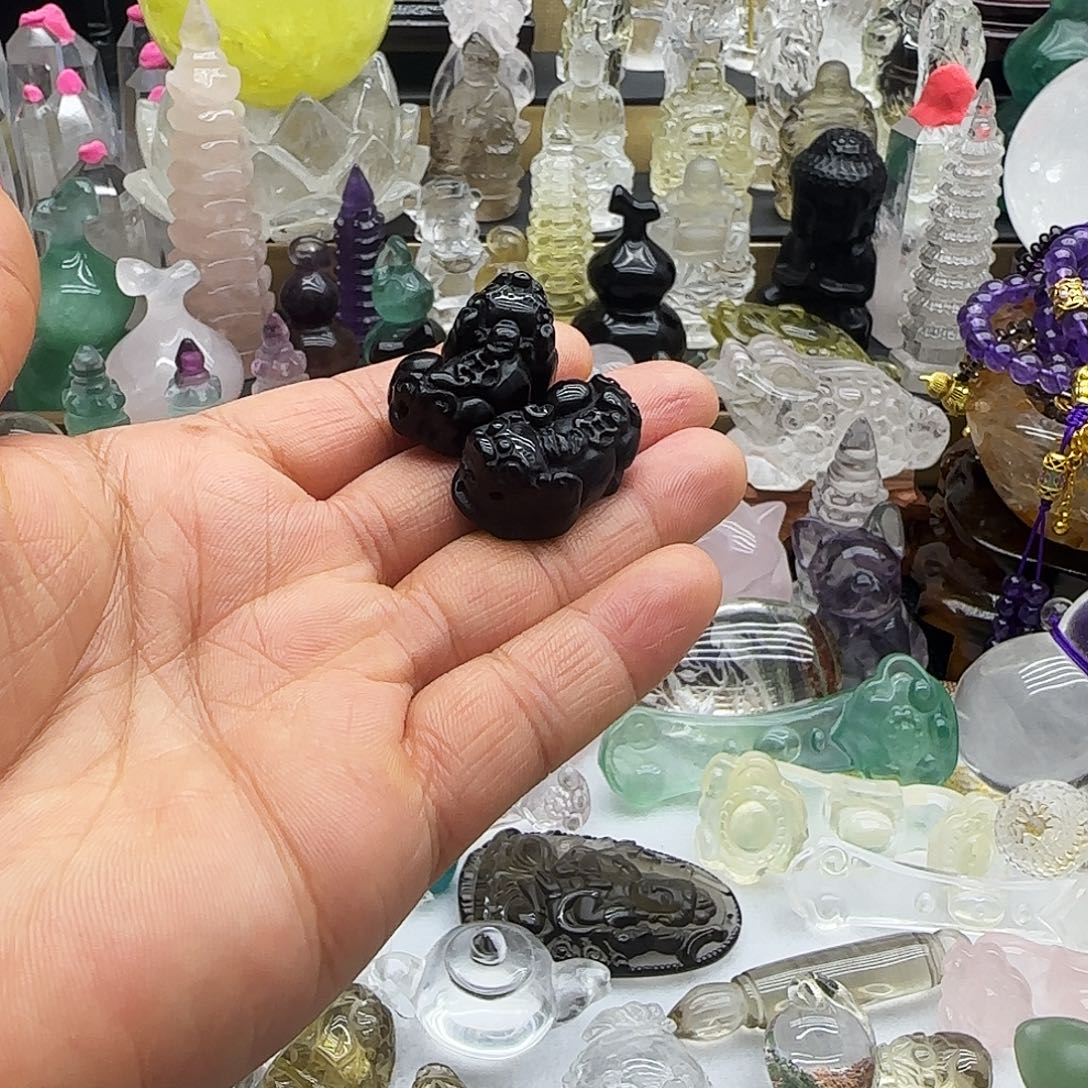 紫晶车挂未镶嵌摆件