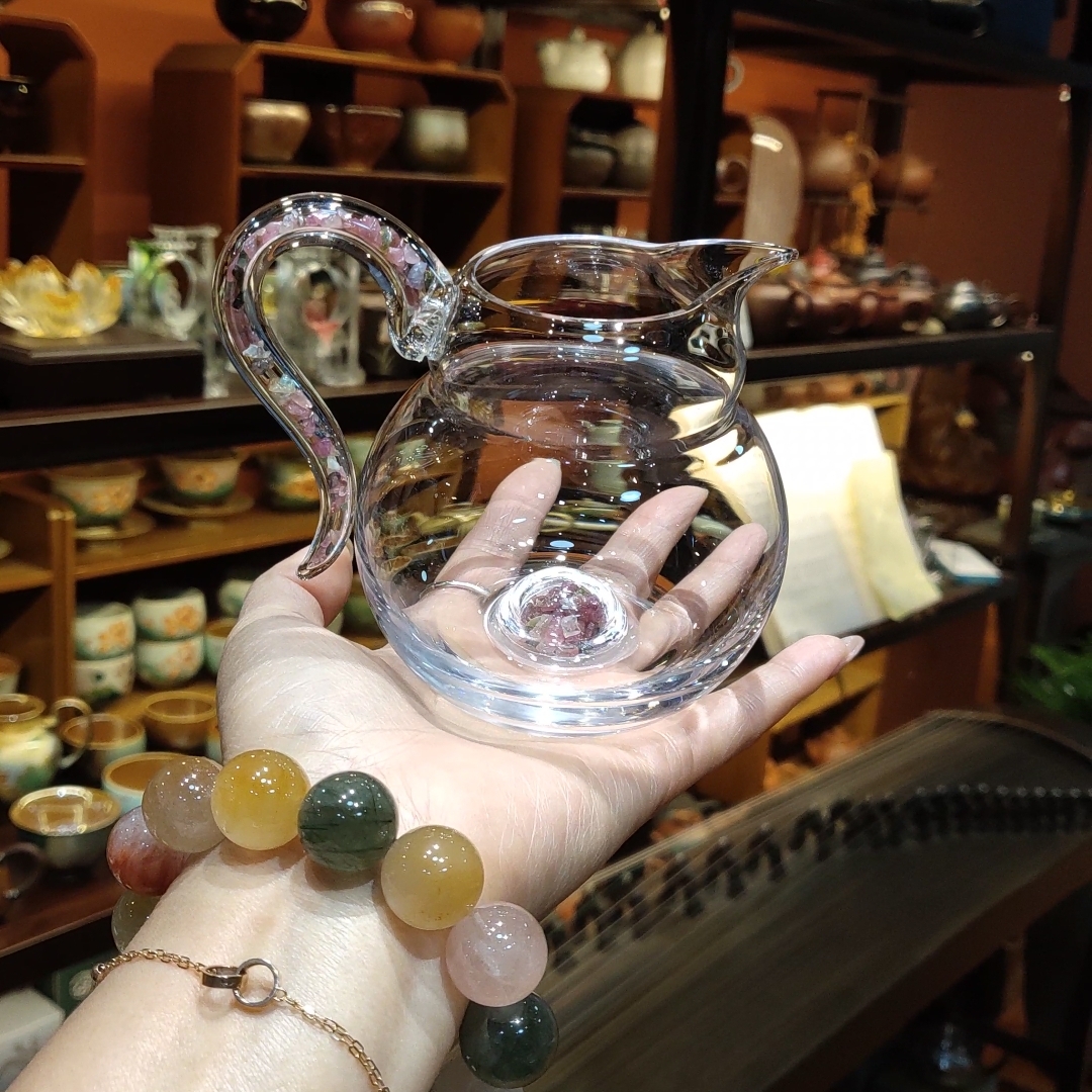 福禄水晶玻璃分茶器320毫升耐热简约纯手工