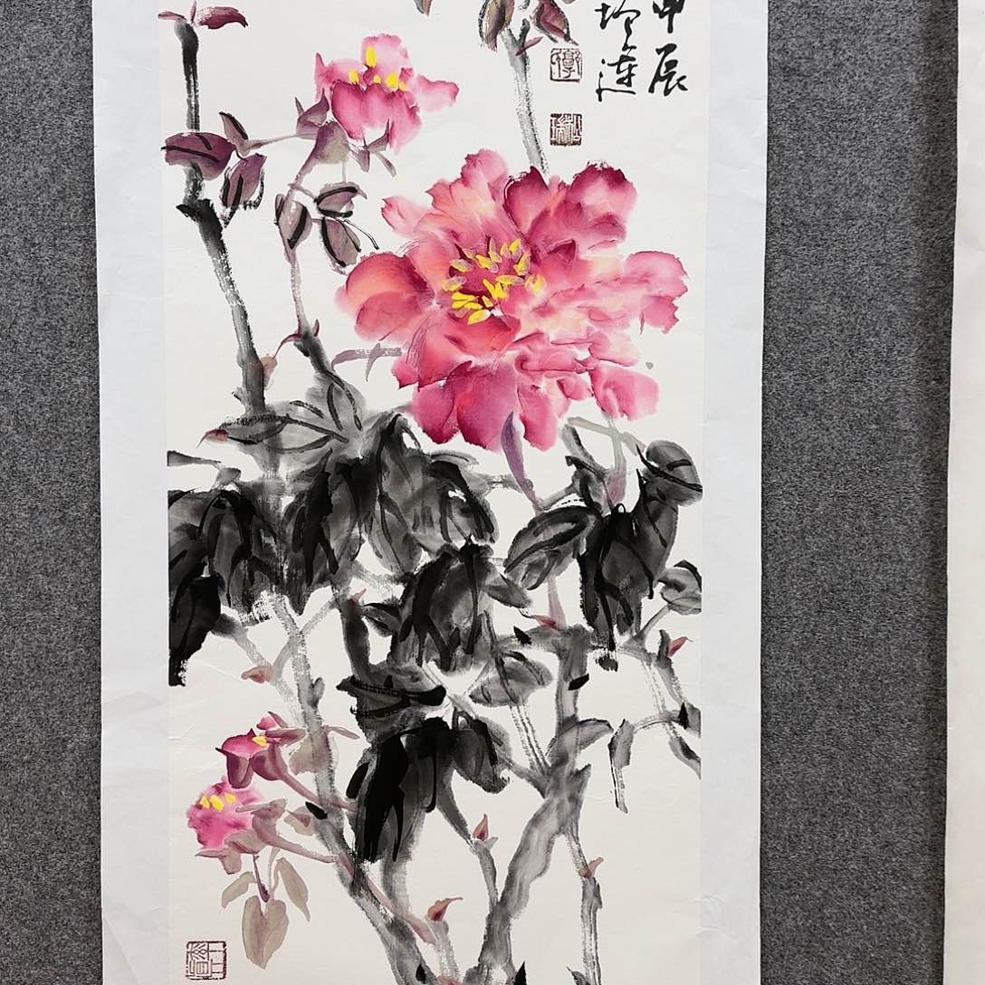 国画刘*郭增运老师手绘作品