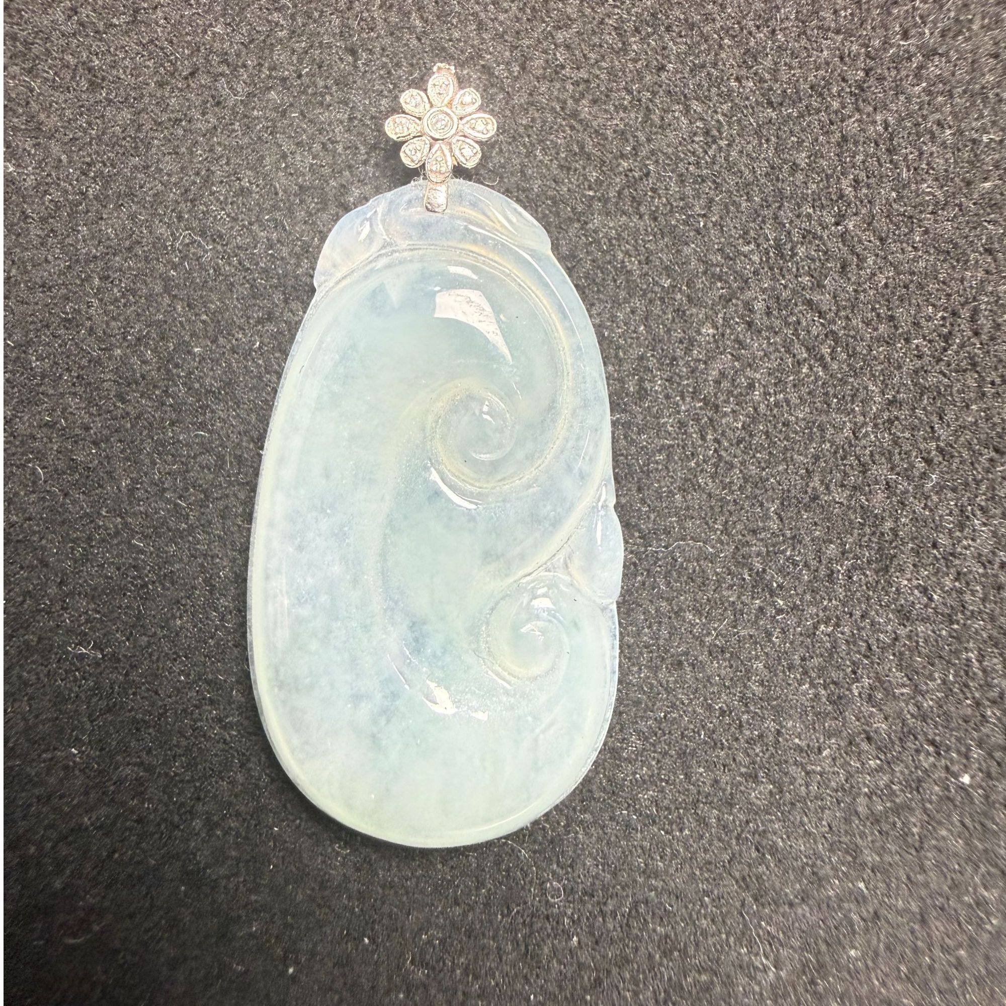 久鱼珠宝 18K金翡翠挂件9372