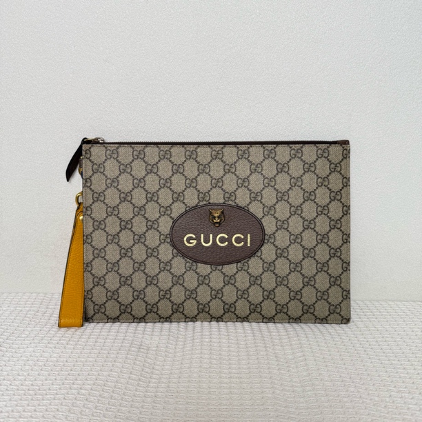 95新 GUCCI/古驰 6017/7794/7125男士时尚经典虎头手拿包