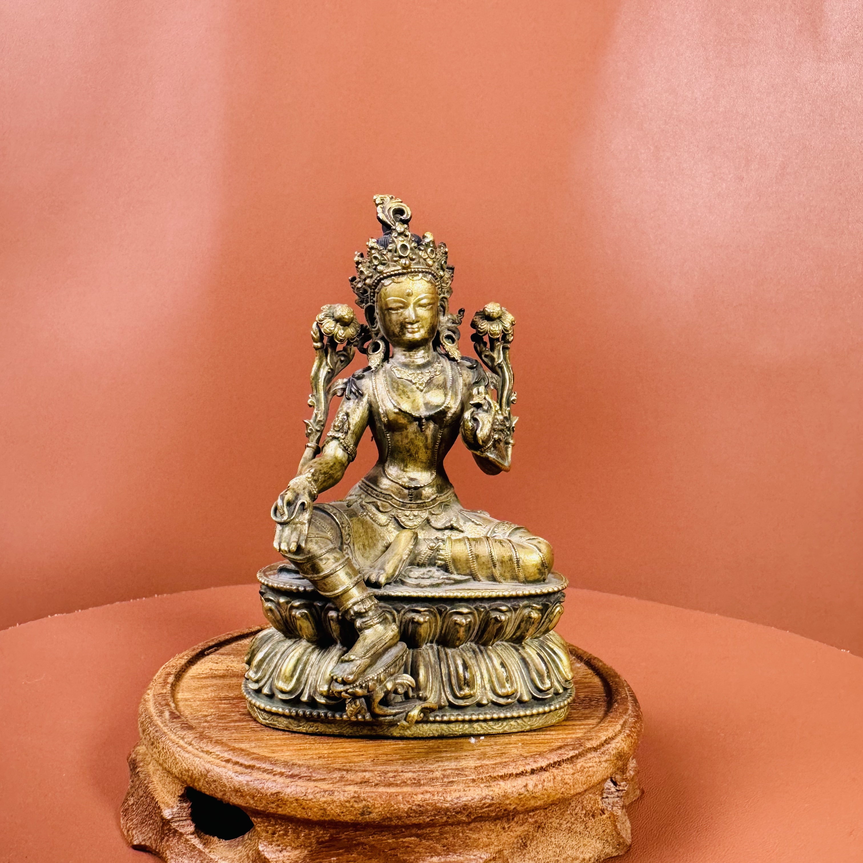 锦艺杂项-绿度度（铜鎏金）