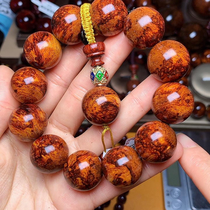 花梨木类手串/手链黄花梨风化料老挝花梨土埋料2.0