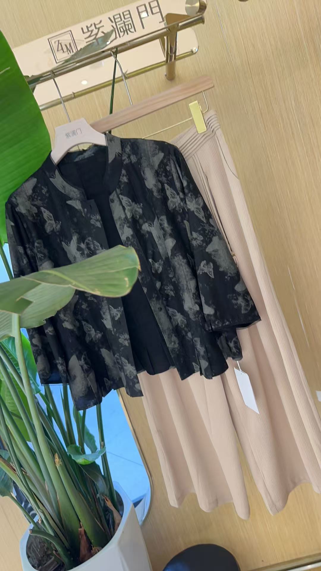 高端时尚气质百搭香云纱上衣36178