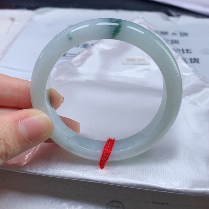 翡翠手镯未镶嵌锅天然翡翠54圈口