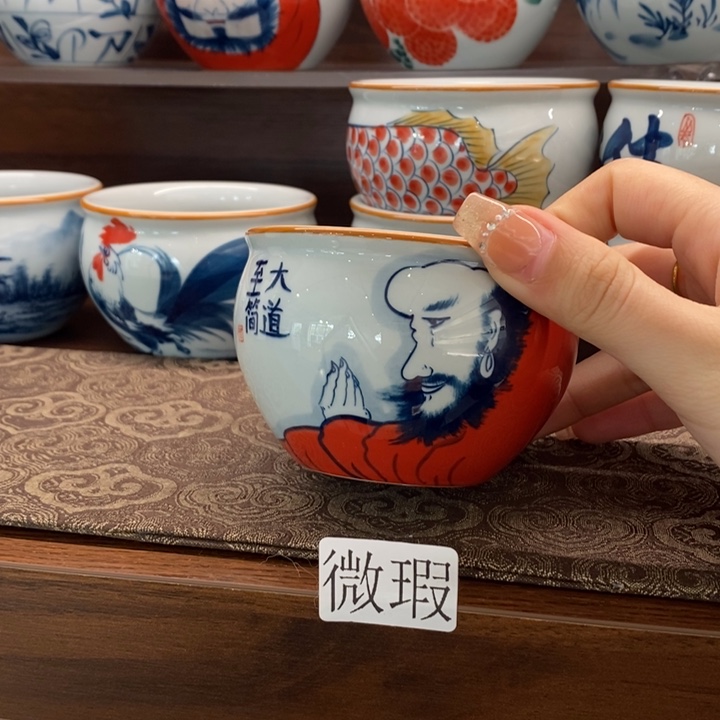 釉下老陶泥手工绘制