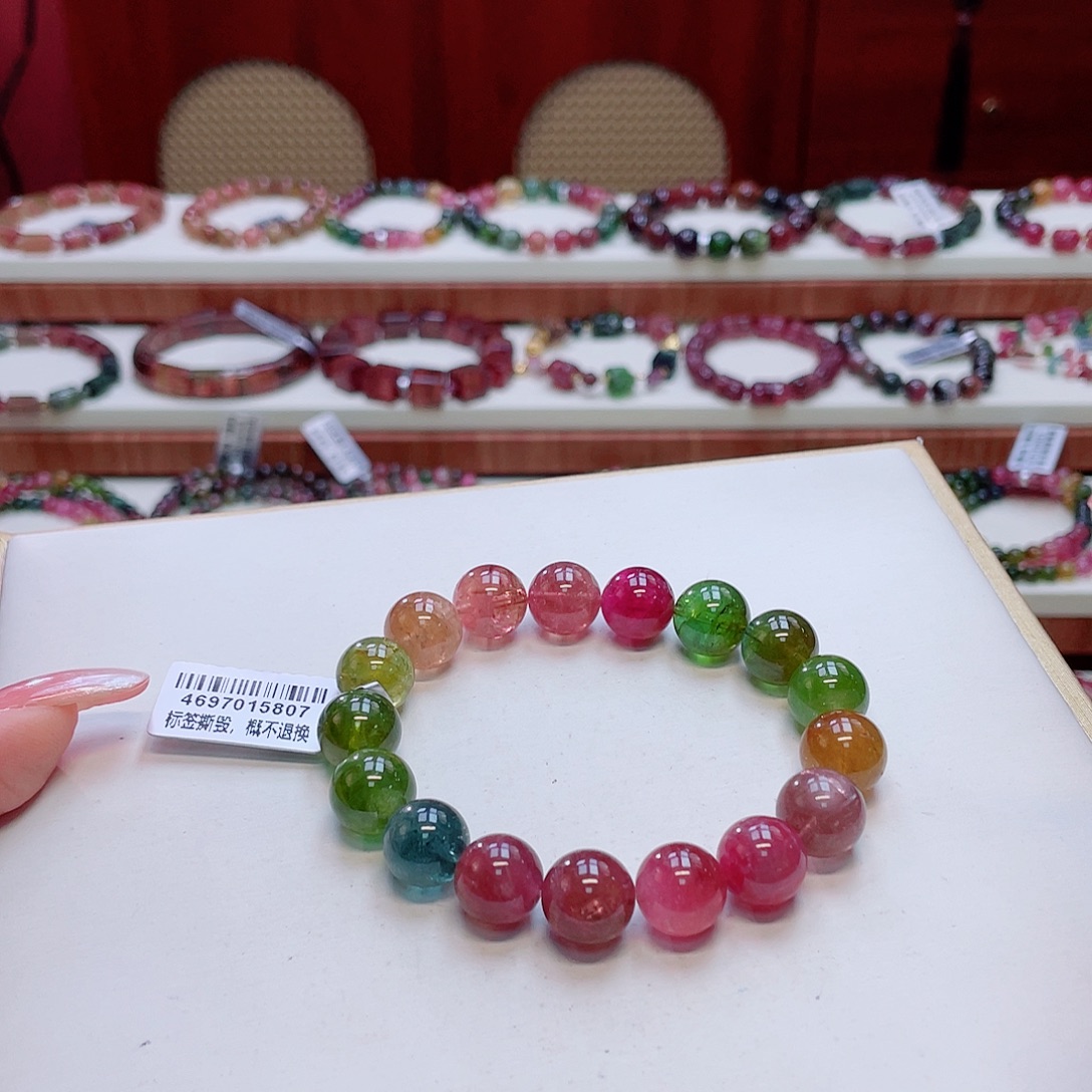 未镶嵌手串碧玺多样性发其一