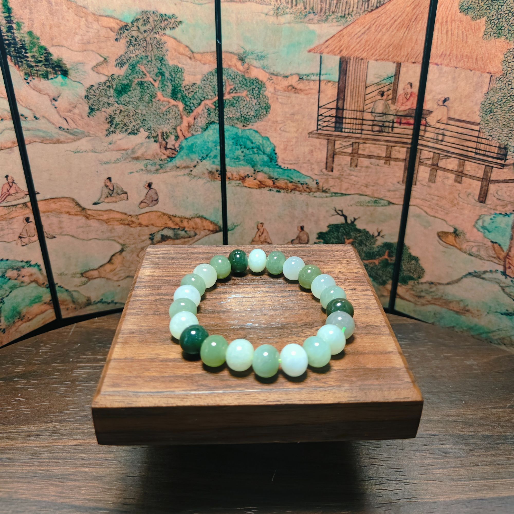 T和田玉多宝算盘珠手串1691