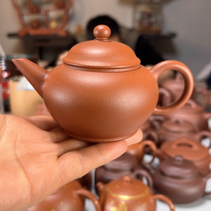 朱泥茶壶半手工朱泥水平150毫升