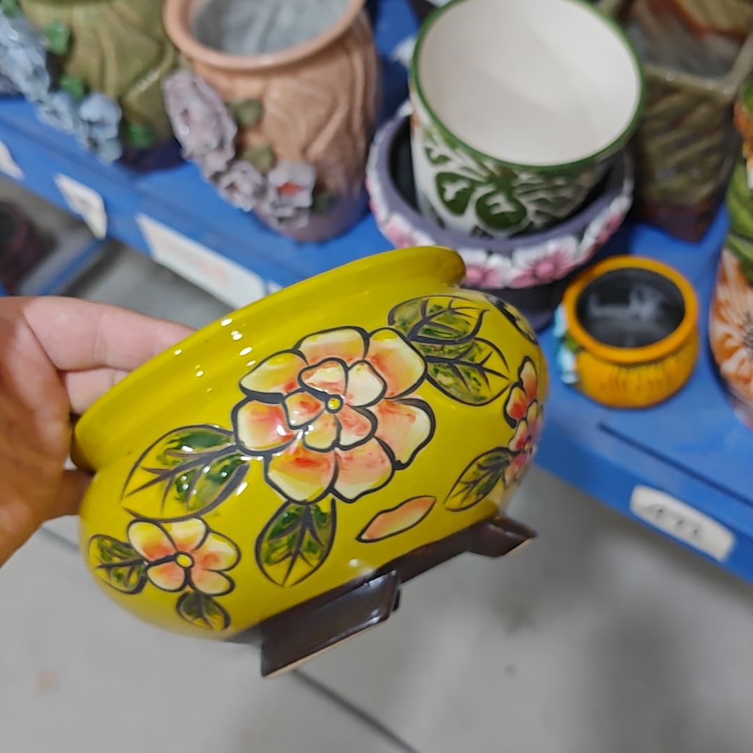 红陶吸水透气的白陶花盆凑满12发货