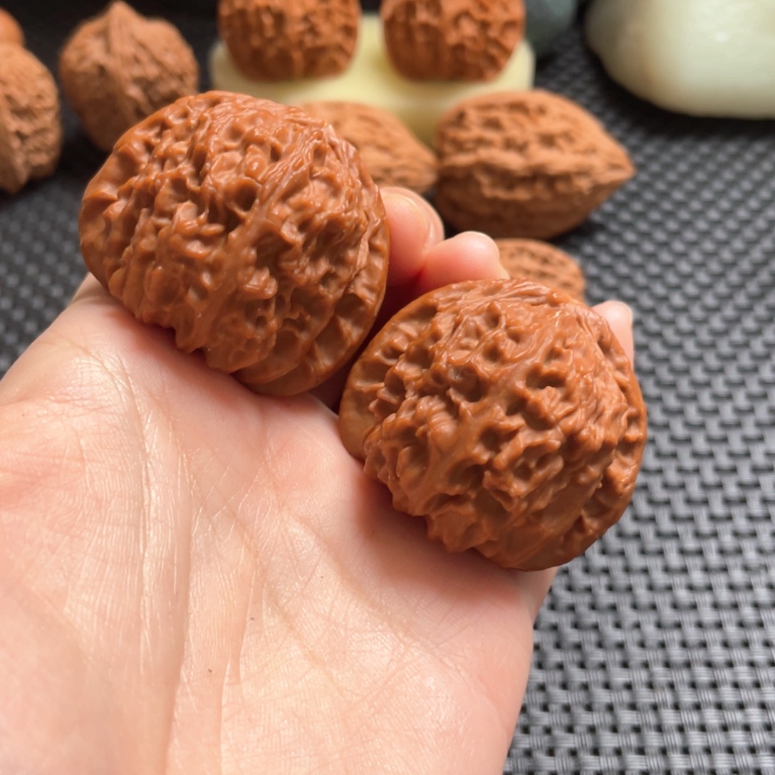 吊坠文玩核桃白狮子42+有修