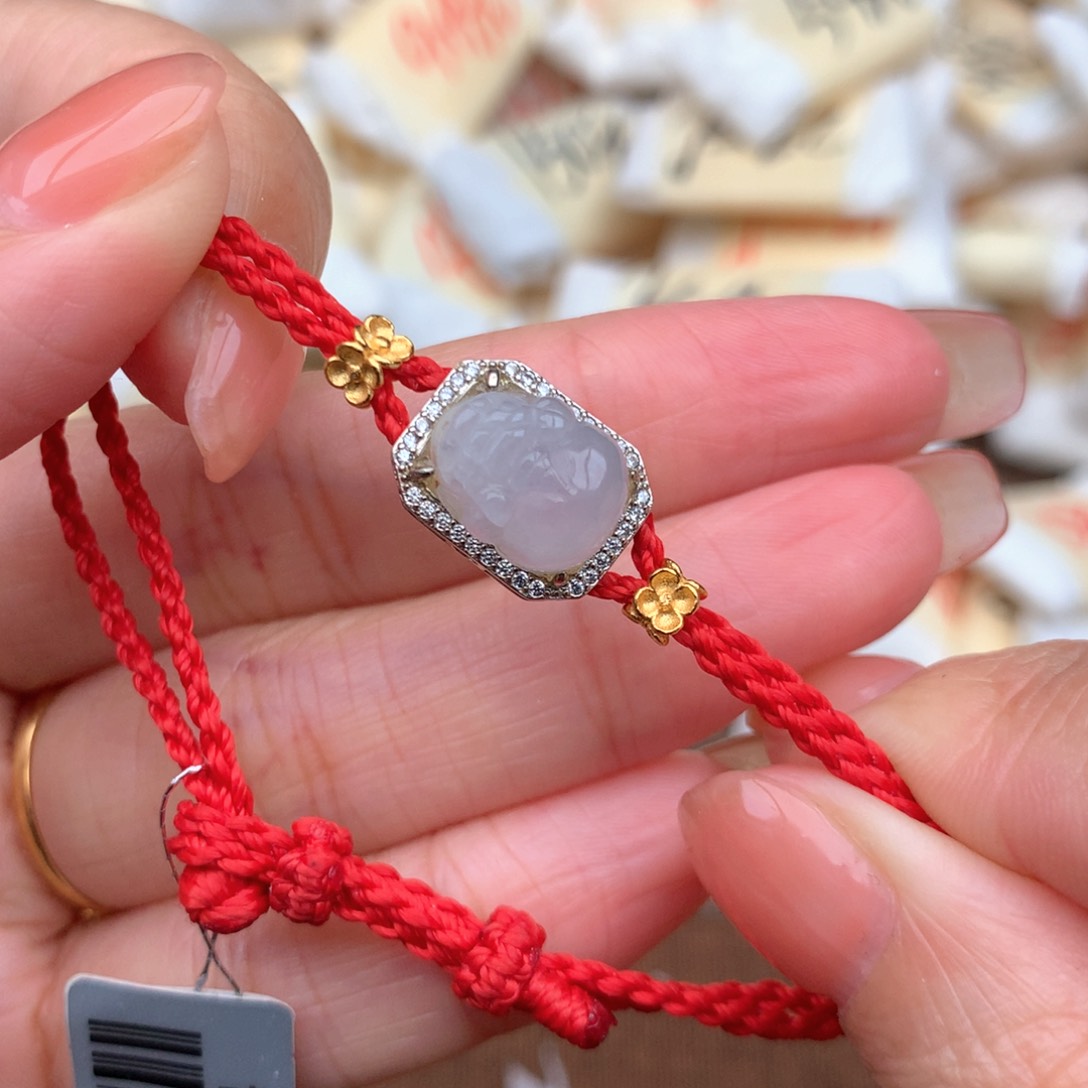 银S925镶嵌挂件翡翠