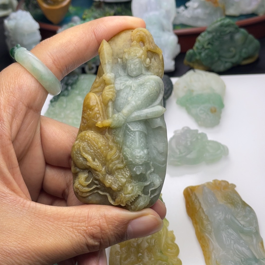 定制翡翠未镶嵌赵子龙