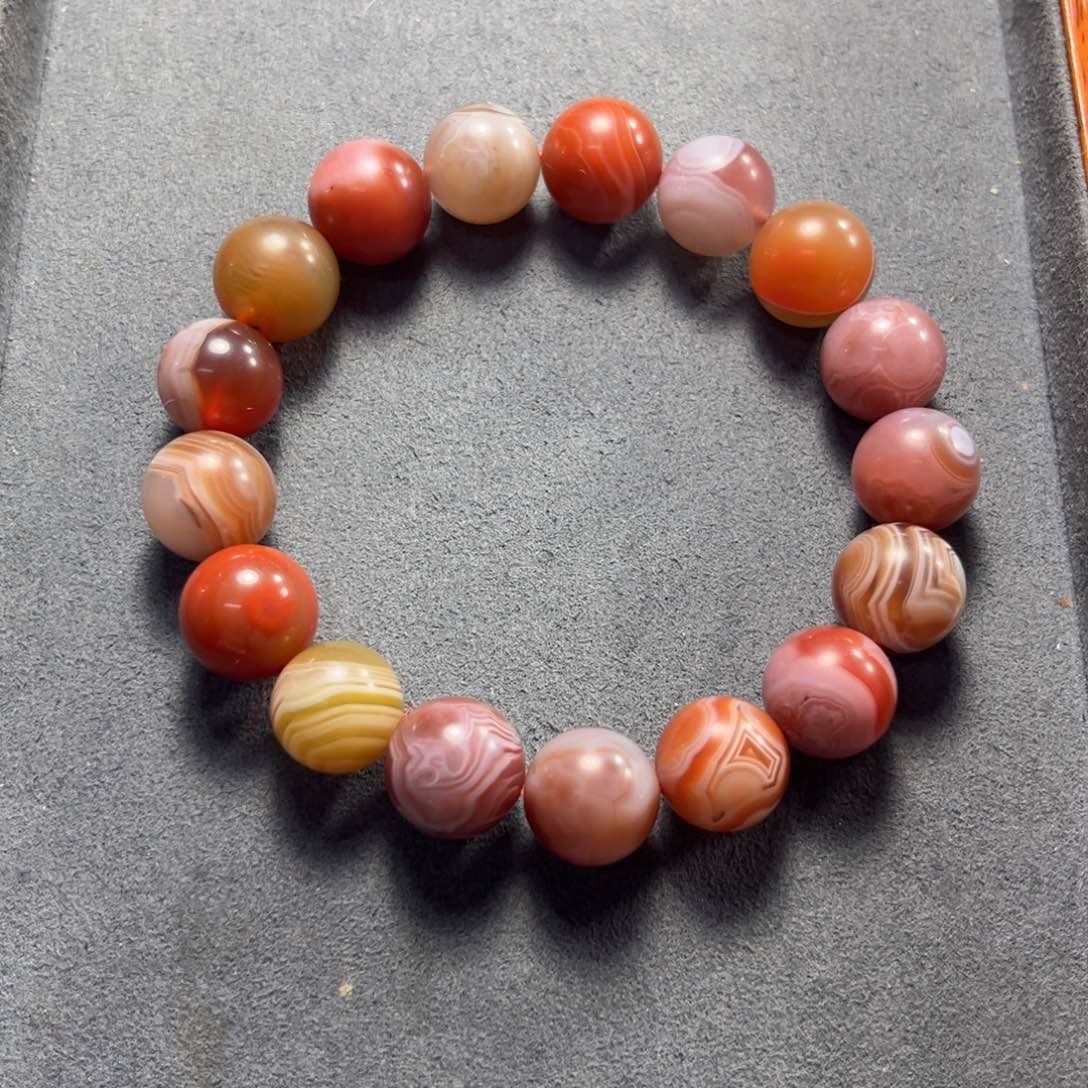 南红玛瑙手串尺寸12+未镶嵌