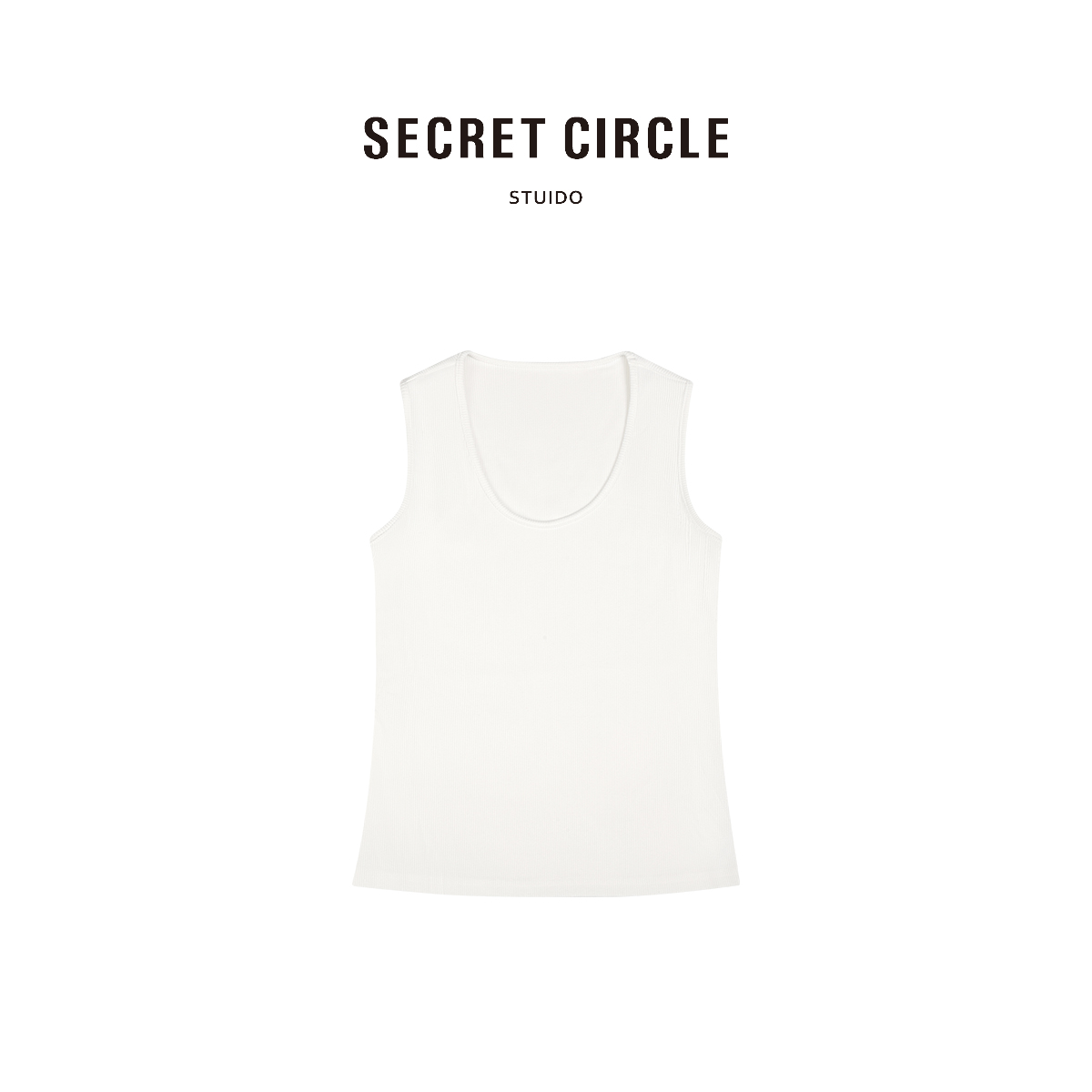 SECRET CIRCLE·秘社 百搭纯色针织背心显瘦螺纹无袖打底衫 10051