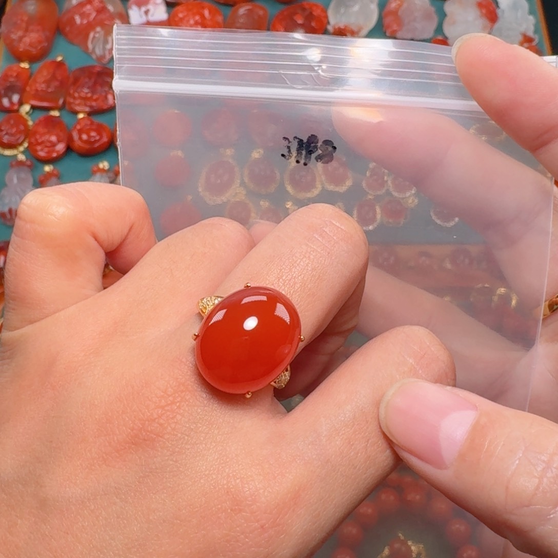 南红玛瑙南红银S925镶嵌