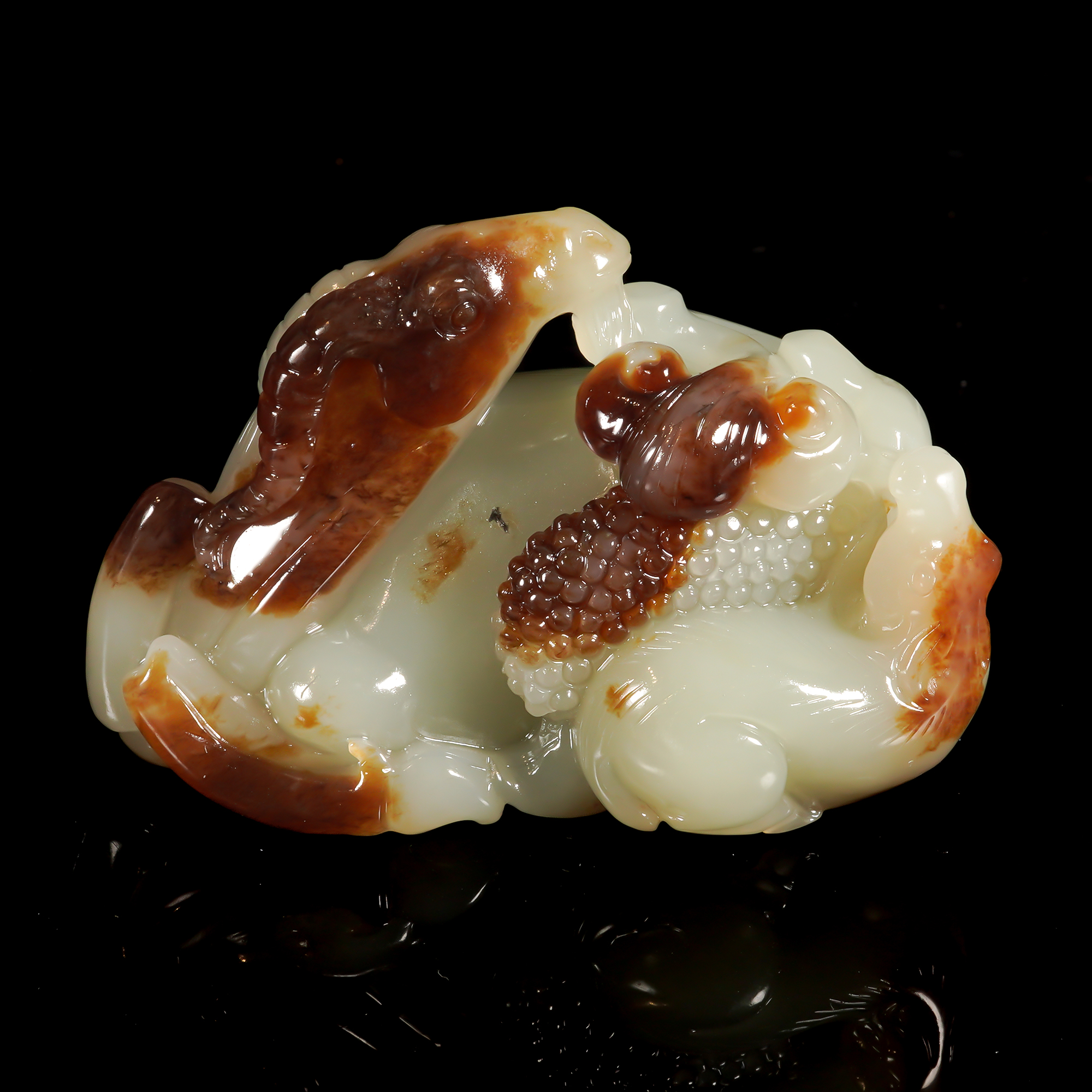 LOT.022和田玉巧雕洋洋得意/X2953