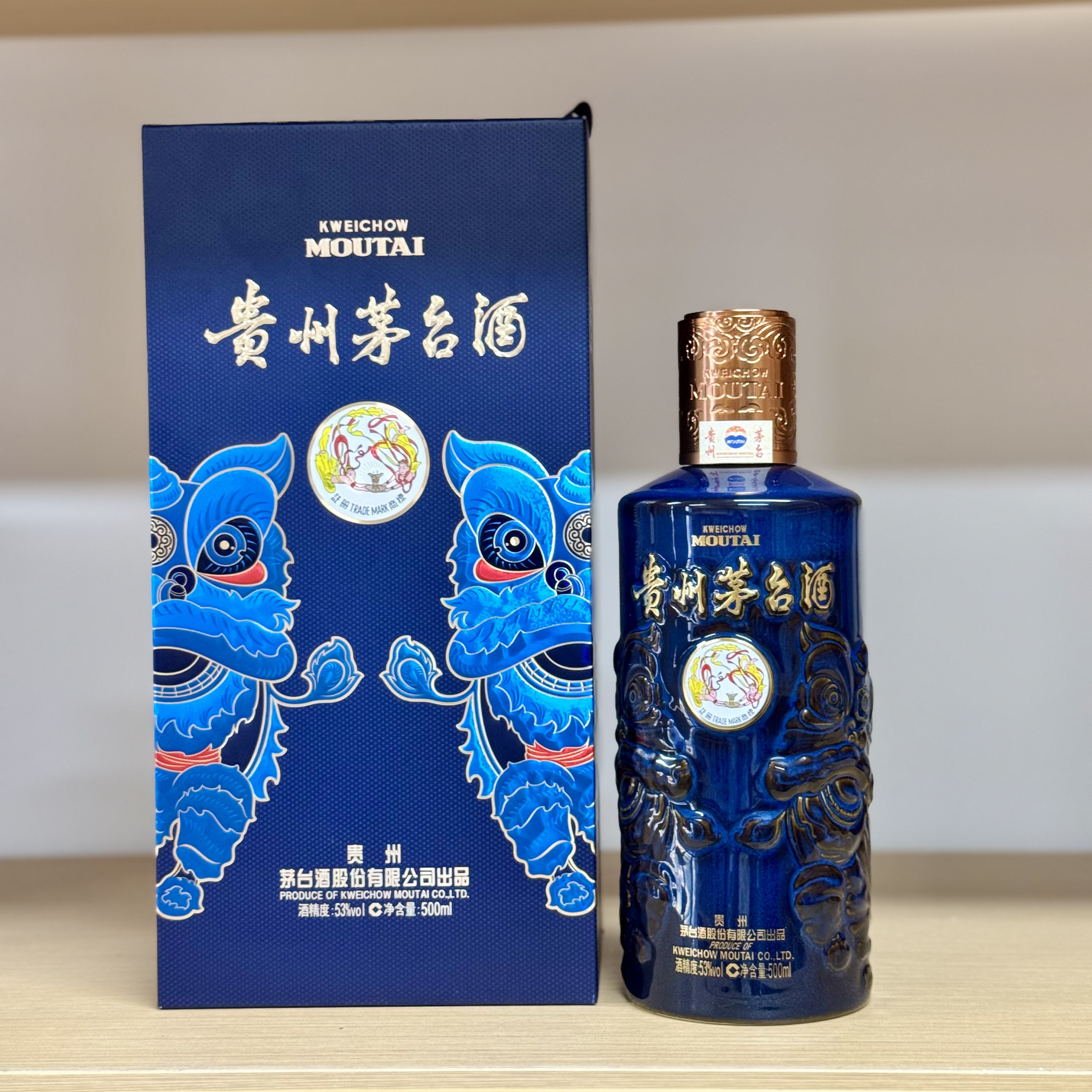 KWEICHOW MOUTAI/贵州茅台醒狮戏珠飞天茅台53度500ml
