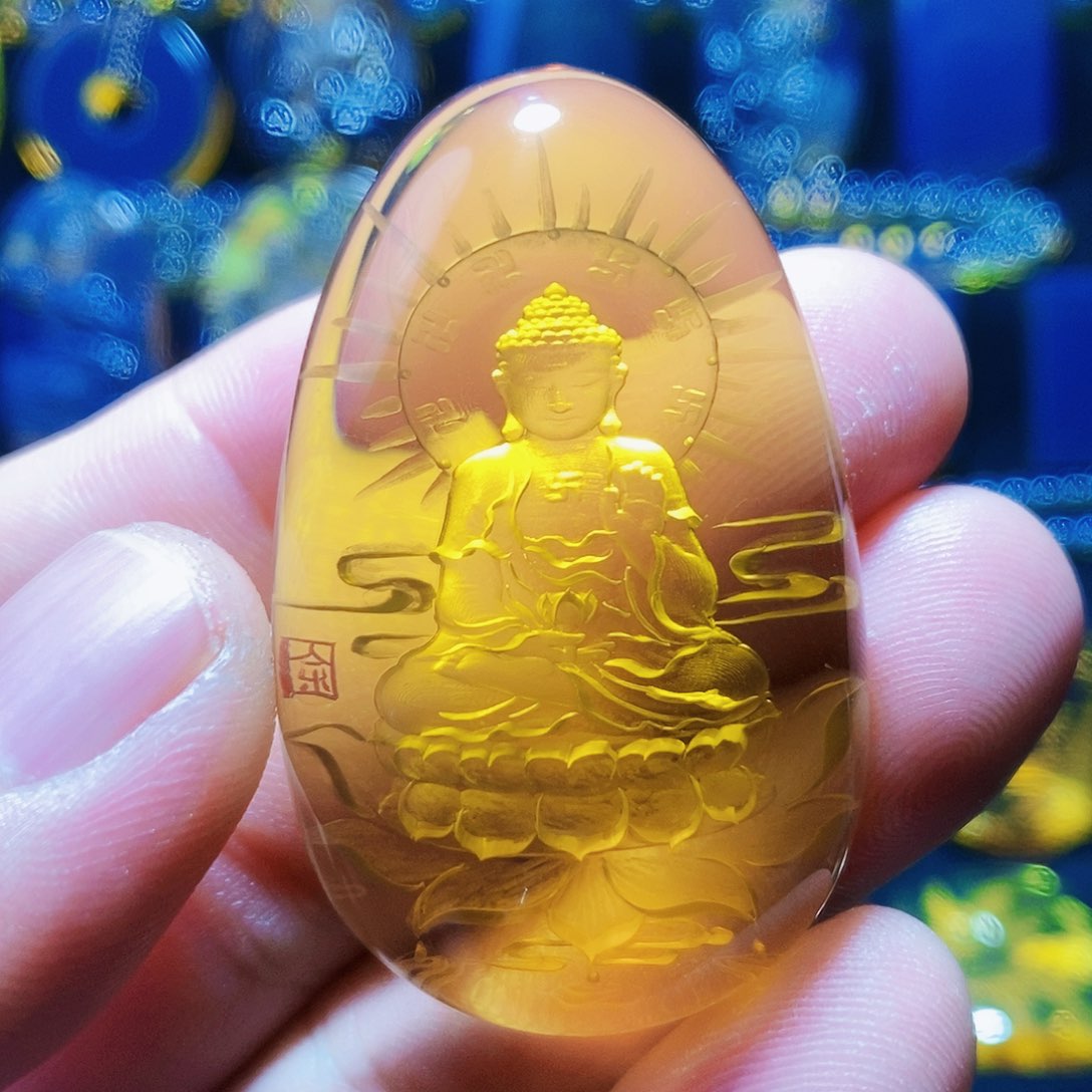 【闪购商品】蓝珀颈饰未镶嵌蓝珀阴雕