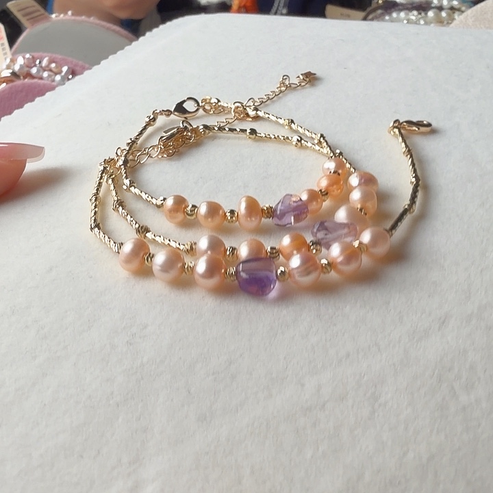 手绳淡水珍珠合金