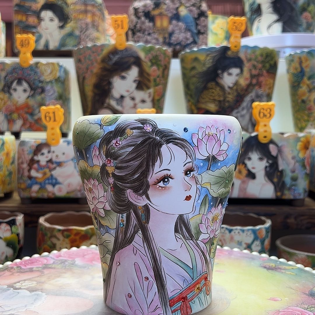 薄雾的精工美女窝口盆（