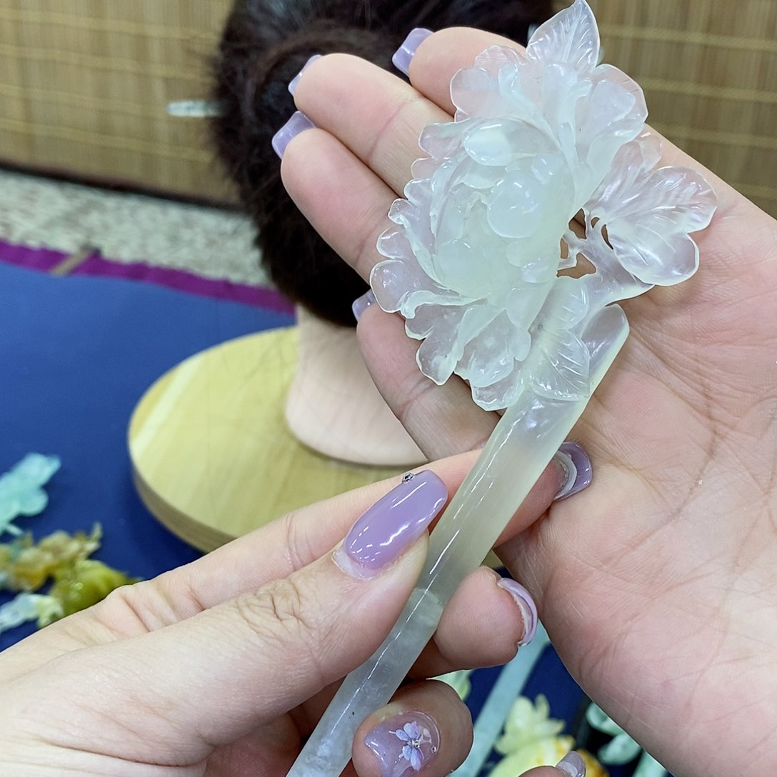 蛇纹石玉发簪未镶嵌