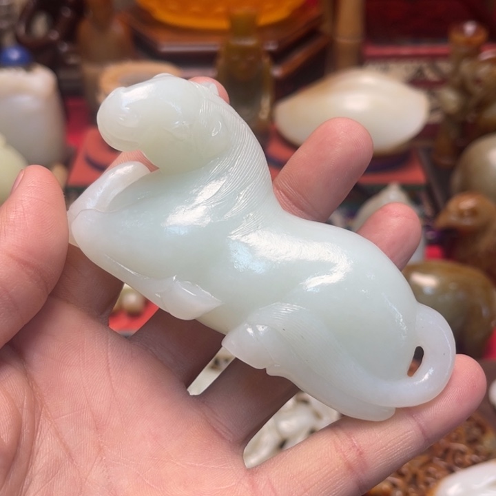 于***清和田玉未镶嵌挂件