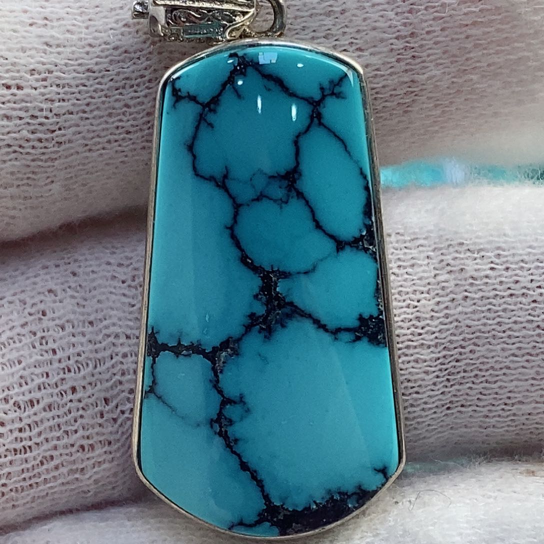 绿松石珠宝奇石银S925镶嵌