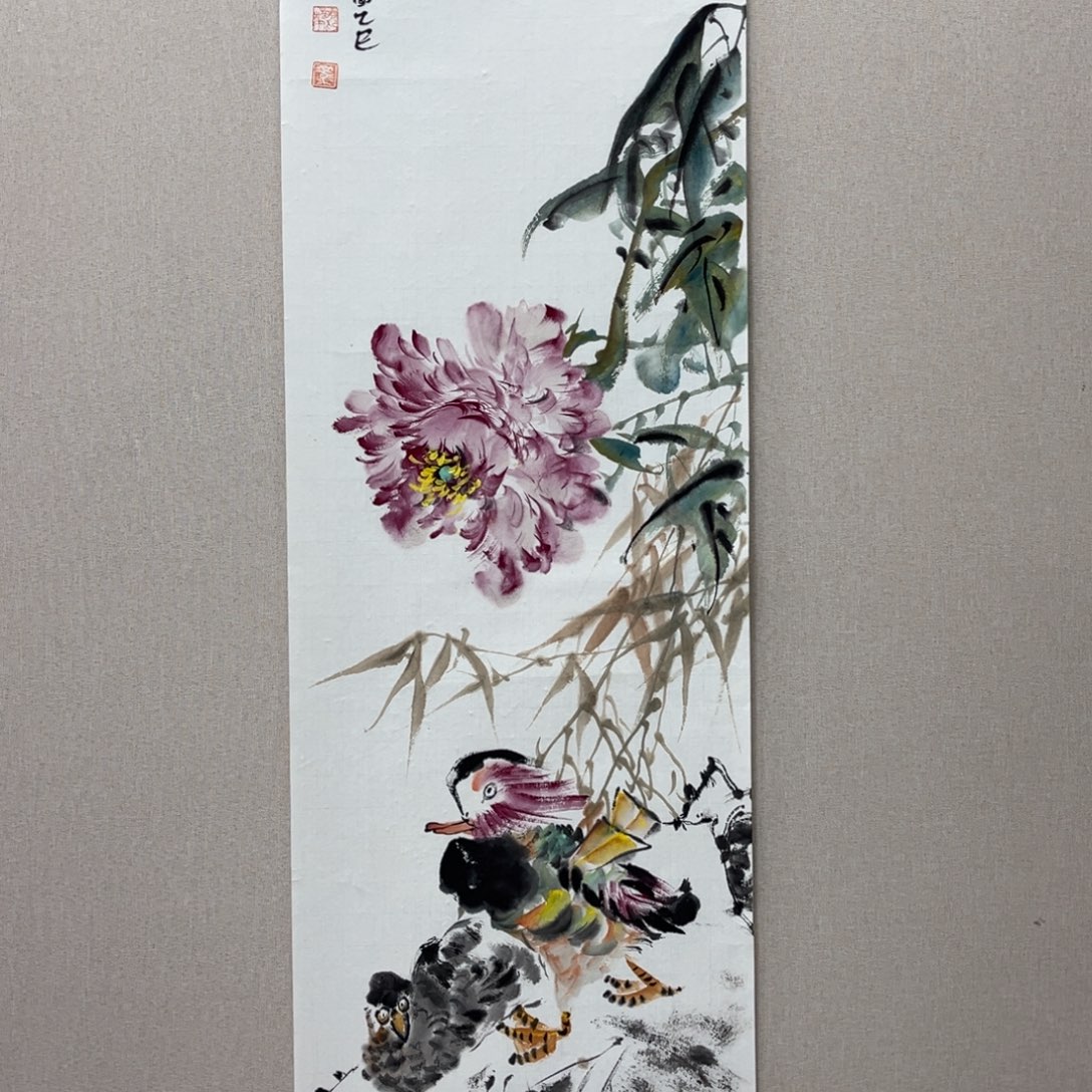 国画艺术家真人手绘