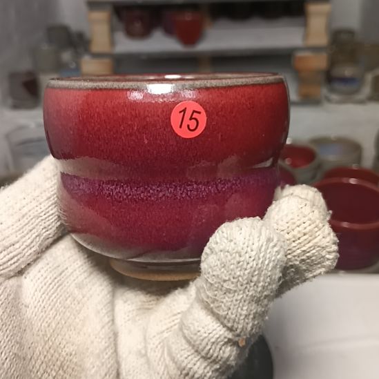 杯粒***苦钧瓷杯子，纯手工制作
