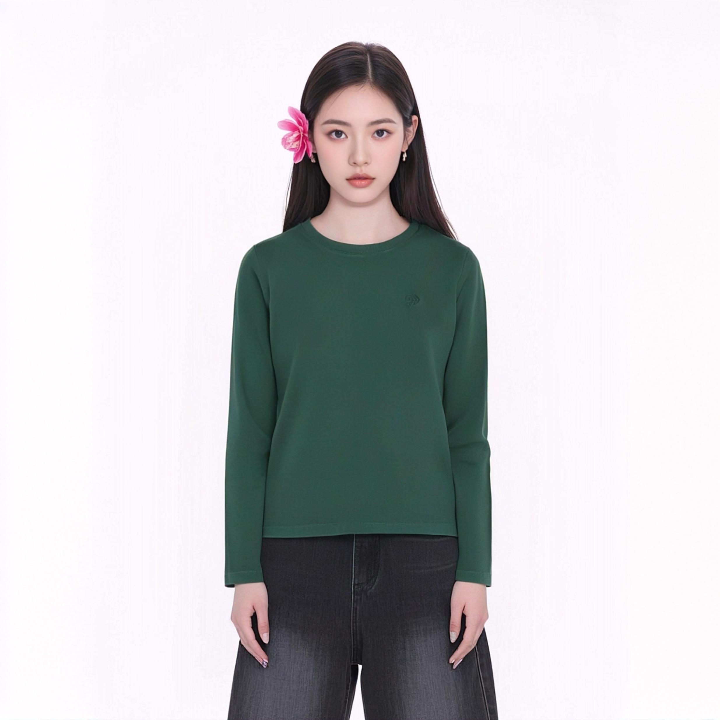 0488【冬季新款】秋冬磨毛软糯正肩圆领百搭打底D2525