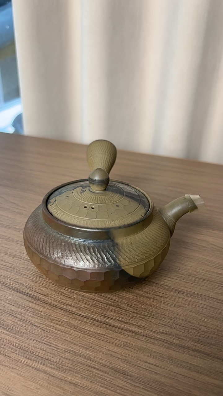 万古烧已故巨匠森伊吕久侧把壶急需刀削工艺茶道具茶空间茶功夫