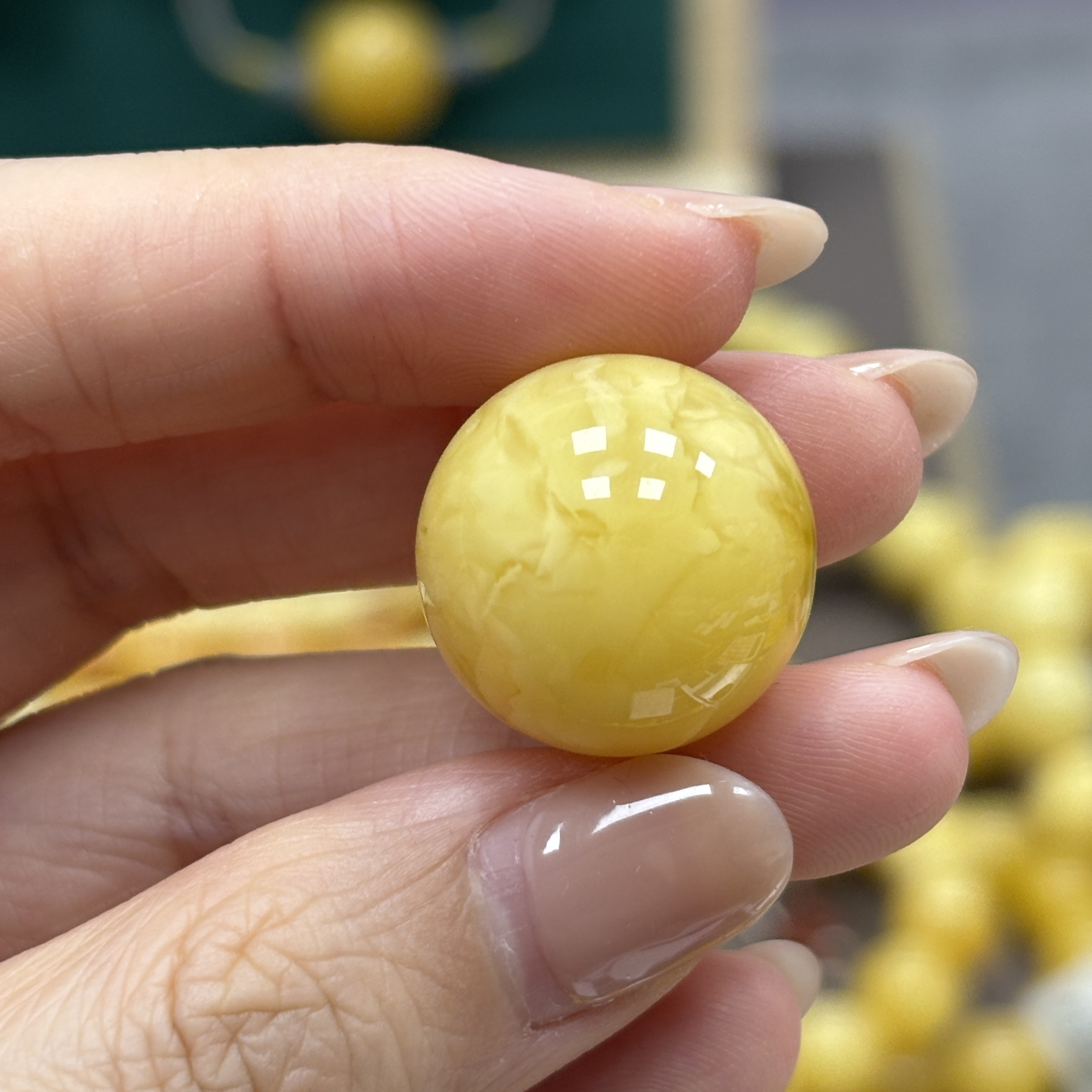 19.3mm 小妖珠宝天然原矿琥珀蜜蜡