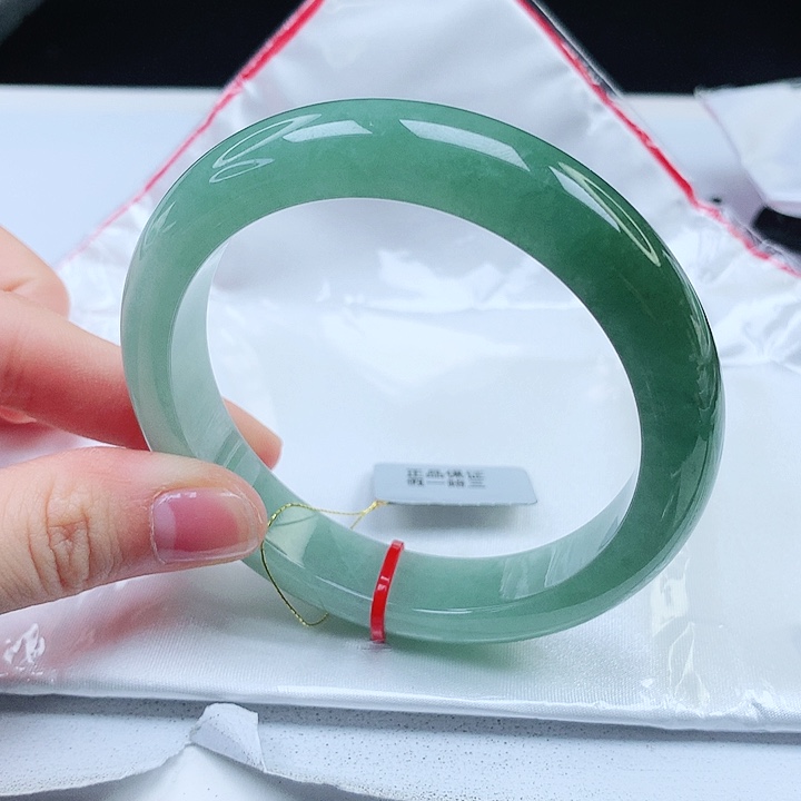 翡翠手镯未镶嵌缅甸天然a货手镯59+